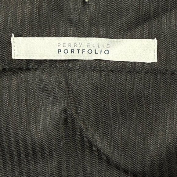 Perry Ellis Portfolio Men's Premilux Taupe Classic Fit Dress Pants 42x32 NWT - Picture 11 of 11